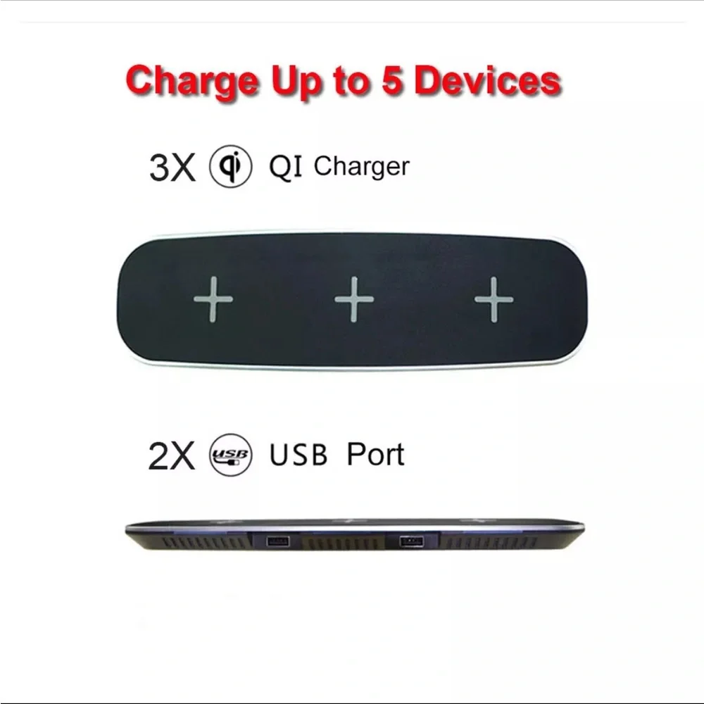 Wireless Pad Stand Fast Charger up to 5 Devices for iPhone 12 13 14 Pro Max